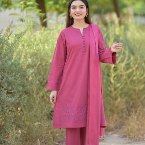 Solid Sky Blue Cotton Dress