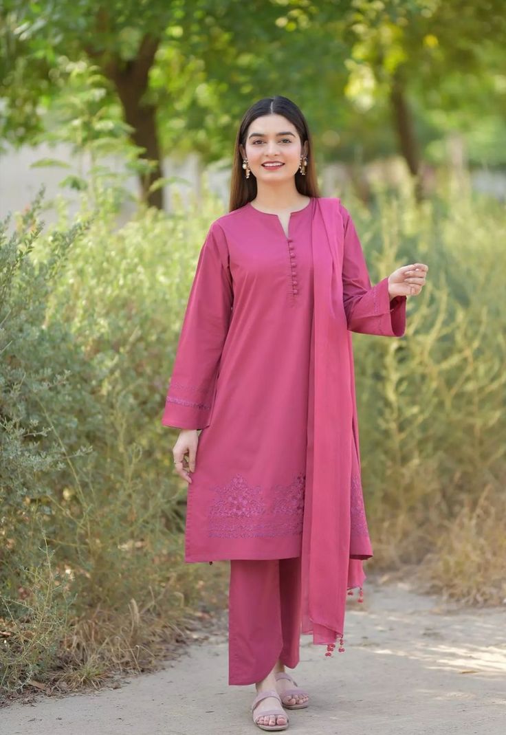 Solid Sky Blue Cotton Dress