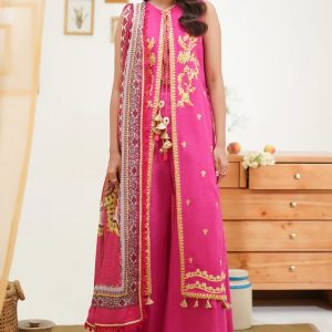 Pastel Pink Floral Embroidered Dress