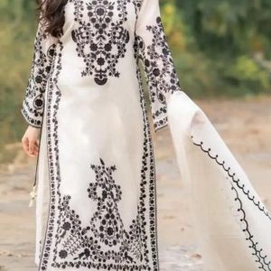 Lawn  3pc organza dress with organza duppata.